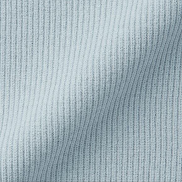 Muji Men's Shape-Keeping Knitted Crew Neck Sweater size small. blue - Picture 6 of 7